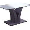 Table à manger rectangulaire en verre 60"