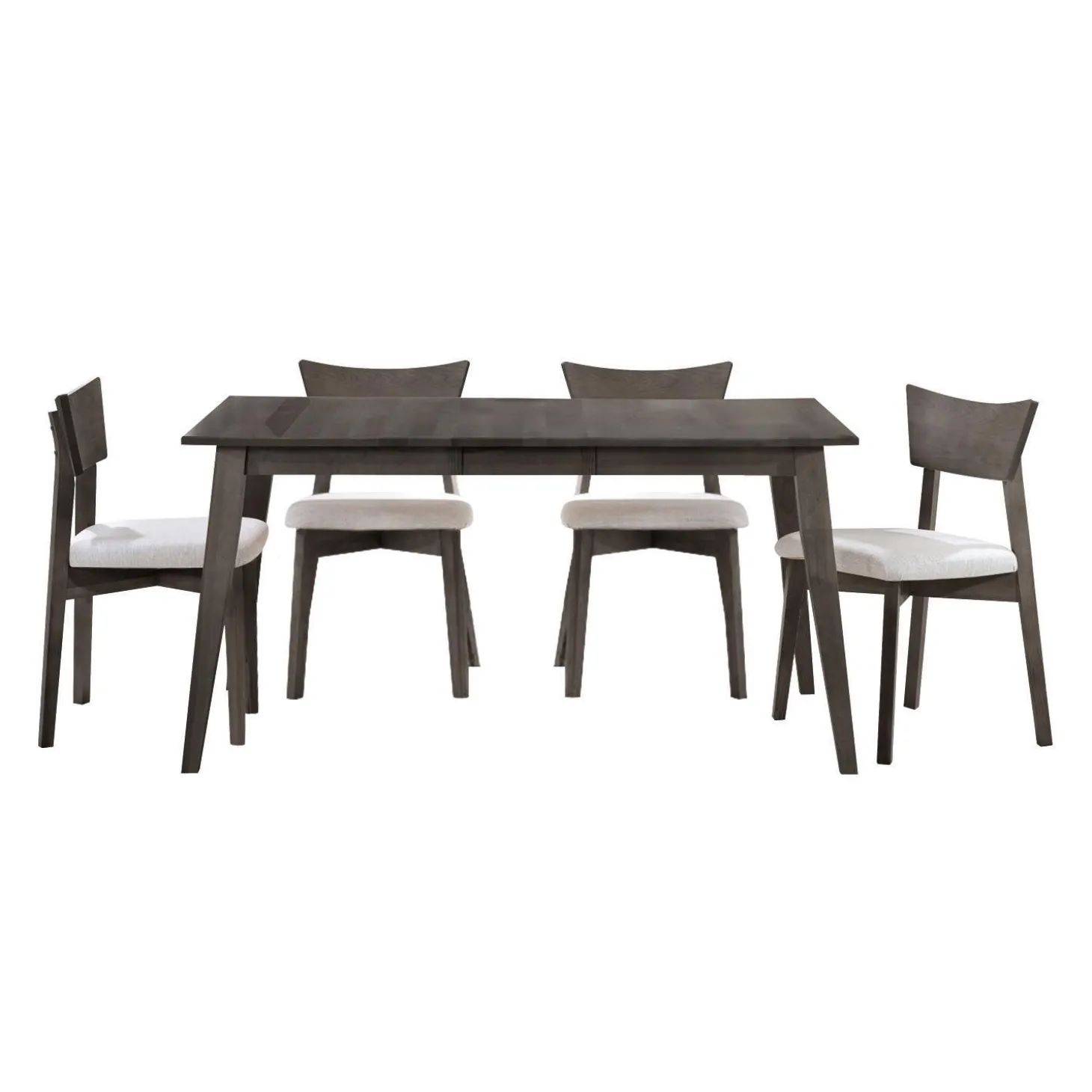 Table à manger rectangulaire extensible (54" à 70") avec 4 chaises - ardoise