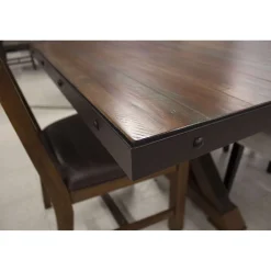 Table à manger rectangulaire en bois massif 79