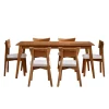Table à manger rectangulaire 70" avec 6 chaises - brun