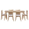 Table à manger rectangulaire 70" avec 6 chaises - grège