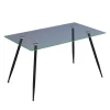 Table à manger rectangulaire en verre 59"
