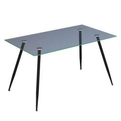Table à manger rectangulaire en verre 59"