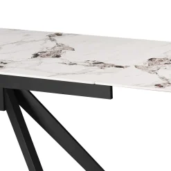 Table à manger rectangulaire extensible en pierre sintérisée 63