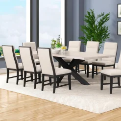 Table à manger rectangulaire extensible 72" à 90"