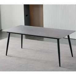 Table à manger rectangulaire en pierre sintérisée 59"
