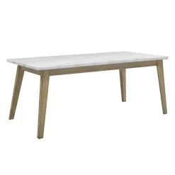 Table à manger rectangulaire avec plateau en marbre 72"