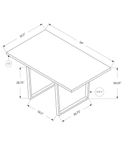 Table à manger rectangulaire 60