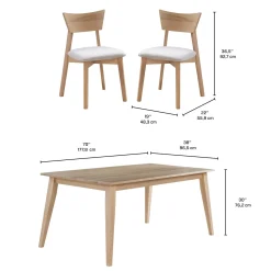 Table à manger rectangulaire 70