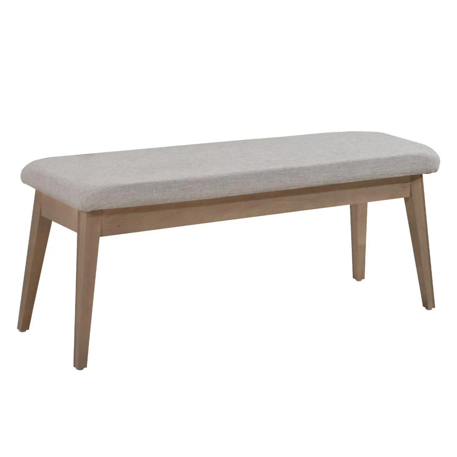 Table à manger rectangulaire (54" à 70") extensible avec 4 chaises et banc - gris