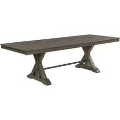 Table à manger rectangulaire extensible en bois massif