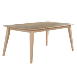 Table à manger rectangulaire en bois massif 70" - grège