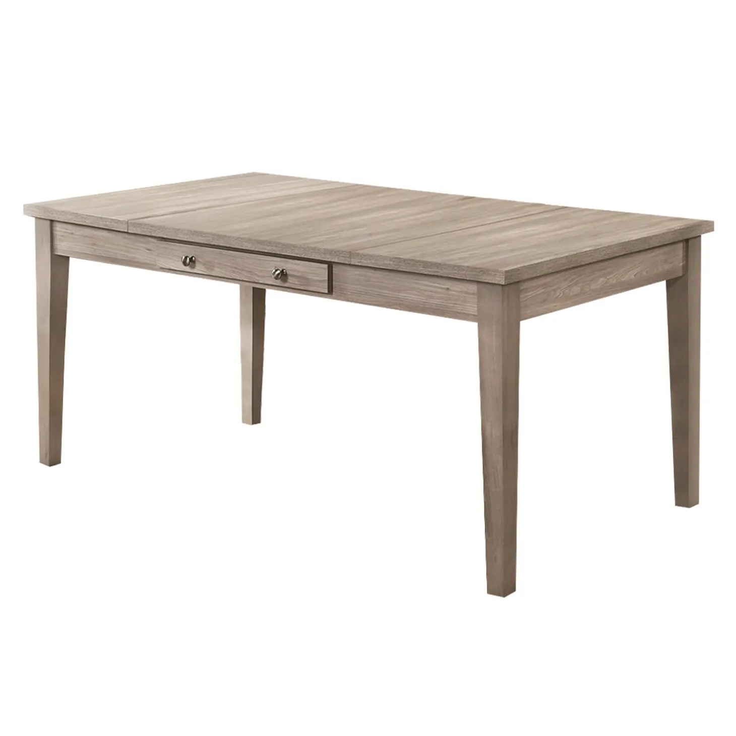 Table à manger rectangulaire avec rangement, 4 chaises et 1 banc - gris