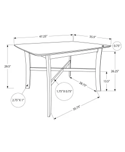 Table à manger rectangulaire 48