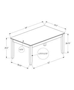 Table à manger rectangulaire 60