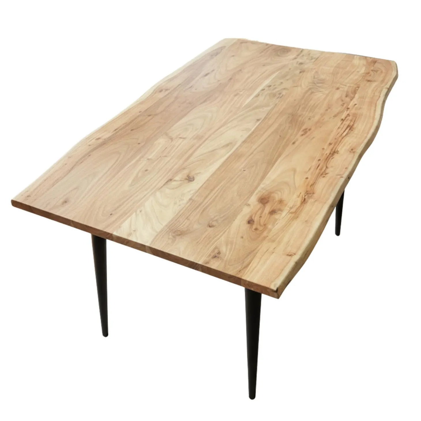 Table à manger rectangulaire en bois massif 58"