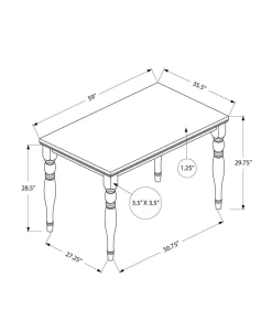 Table à manger rectangulaire 60