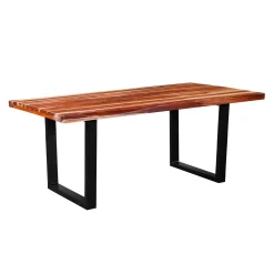 Table à manger rectangulaire en bois massif - 72"
