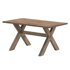Table à manger rectangulaire avec 4 chaises - beige