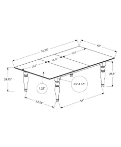 Table à manger rectangulaire extensible 60