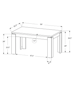 Table à manger rectangulaire 60