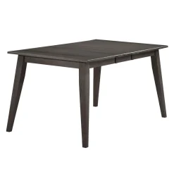Table à manger rectangulaire extensible en bois massif 48" à 60" - ardoise
