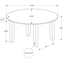 Table à manger ronde 48