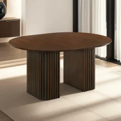 Table à manger ronde extensible (48 à 83