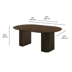 Table à manger ronde extensible (48 à 83