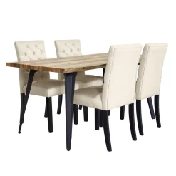 Table avec 4 chaises - beige