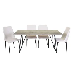 Table avec 4 chaises - blanc