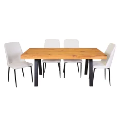 Table avec 4 chaises - blanc