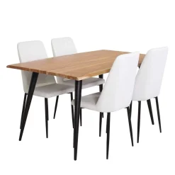 Table avec 4 chaises - blanc