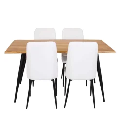 Table avec 4 chaises - blanc