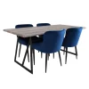 Table avec 4 chaises - bleu