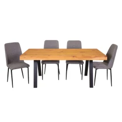 Table avec 4 chaises - gris