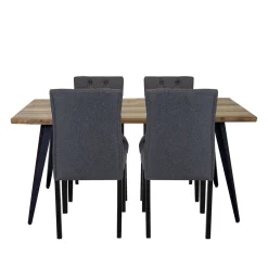 Table avec 4 chaises - gris
