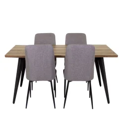 Table avec 4 chaises - gris