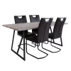 Table avec 4 chaises - noir
