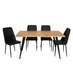Table avec 4 chaises - noir