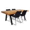 Table avec 4 chaises - noir