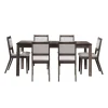 Table avec rallonge (54" à 70") et 6 chaises - ardoise