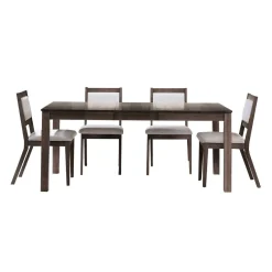 Table avec rallonge (54" à 70") et 4 chaises - ardoise