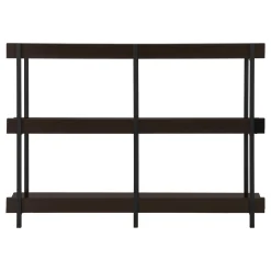 Table console - 3 niveau, étagères, rectangulaire, pieds en métal - 48