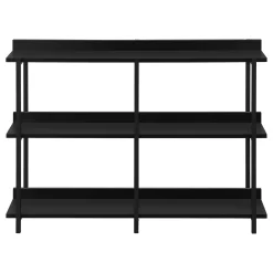 Table console - 3 niveau, étagères, rectangulaire, pieds en métal - 48