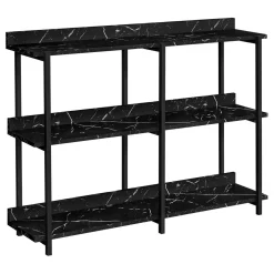 Table console - 3 niveau, étagères, rectangulaire, pieds en métal - 48" l - Monarch