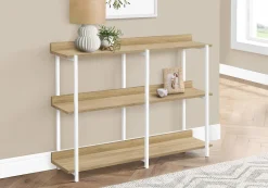 Table console - 3 niveau, étagères, rectangulaire, pieds en métal - 48