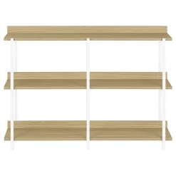 Table console - 3 niveau, étagères, rectangulaire, pieds en métal - 48