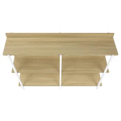 Table console - 3 niveau, étagères, rectangulaire, pieds en métal - 48