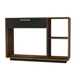 Table console - ardoise et noyer